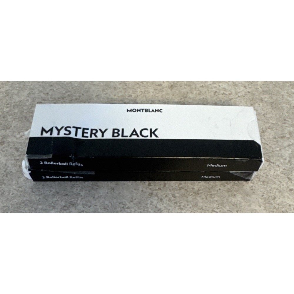 Montblanc Mystery‎ Black Rollerball Refills Medium 2 Packs (4 Refills)
